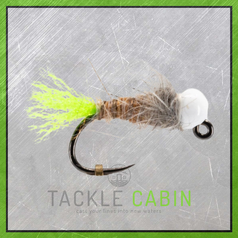 Barbless Tungsten Android - Natural/Chartreuse Jig
