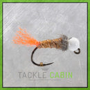 Barbless Tungsten Android - Natural/Orange Jig
