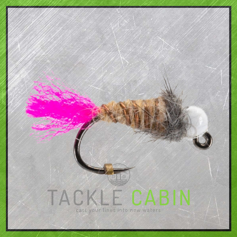 Barbless Tungsten Android - Natural/Pink Jig