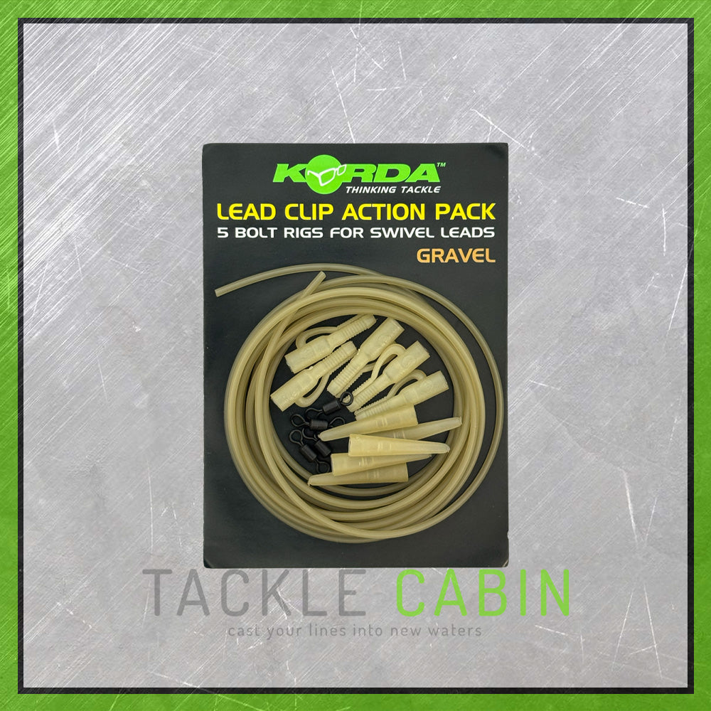 KORDA LEAD CLIP ACTION PACK 5 BOLT RIGS FOR SWIVEL LEADS