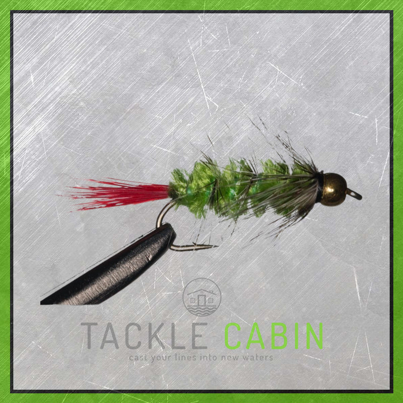 Woolly Worm Red Tail - Green