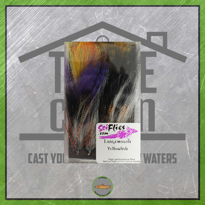 Yellowfish Largemouth Fly Selection 12 Pc Pack